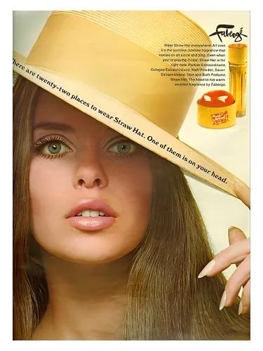 Faberge Straw Hat — Brut Parfums Prestige